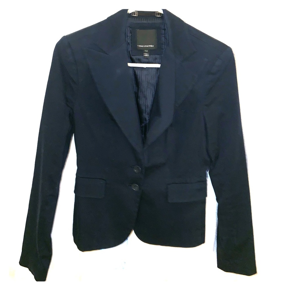 The Limited Pinstripe Blazer Size 2 Navy and Black
